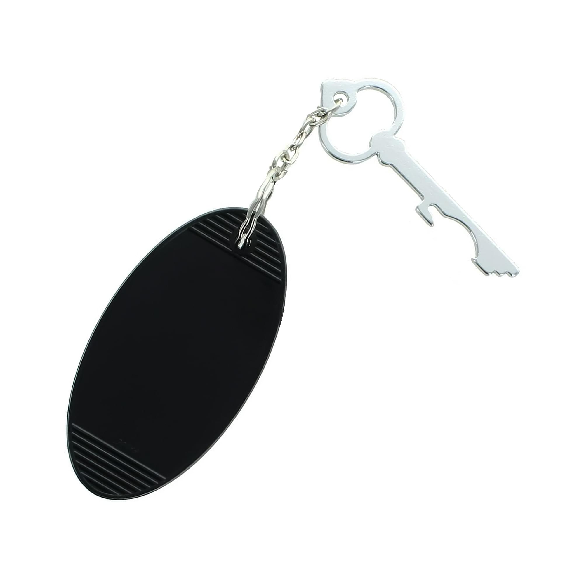Alt View 1. Crowded Coop - Retro Motel KeyFob - Swiftwood Suites Black - Black.