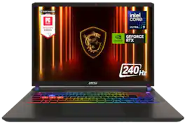MSI - Vector 16 HX AI 400 16" 240Hz QHD+ Gaming Laptop - Intel Ultra 9-275HX - GeForce RTX 5080 - 16GB Memory - 1TBSSD - Cosmo Gray