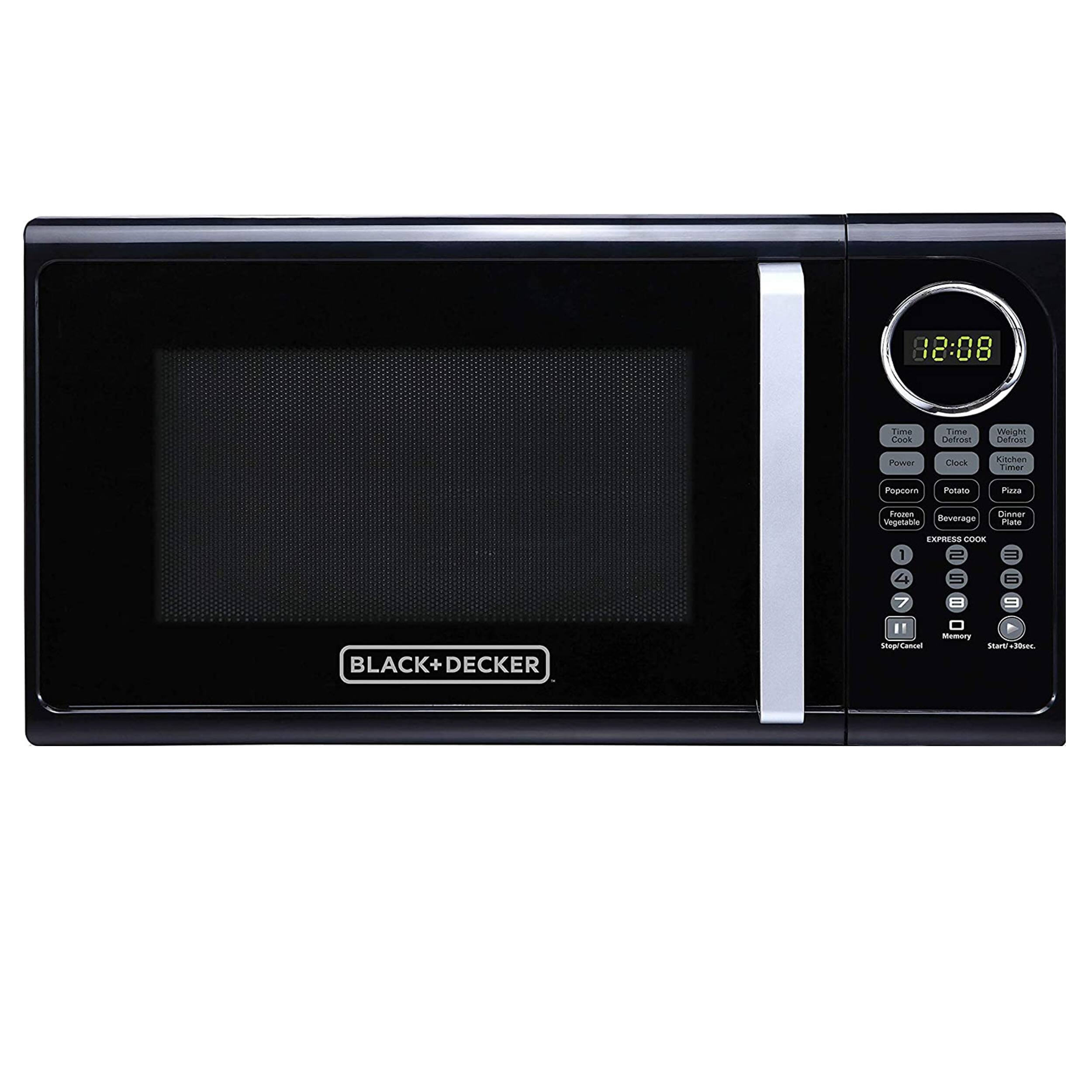 Time Cook Timer Defrost Defrost nower Clock Man Timer Popcorn Potato Pizza Vegetable Beverage regtatie inner Plate I EXPWSS CO = - 4 5 = = - BLACK+ DECKER  p Cancal Memory MA 30sec