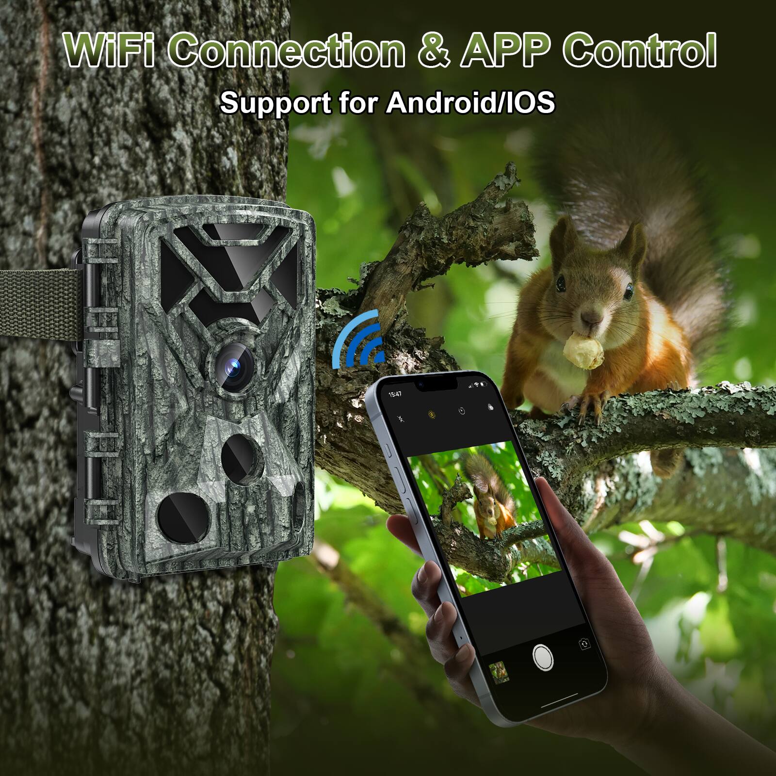 WiFi Connection & APP Control  
Support for Android/IOS
