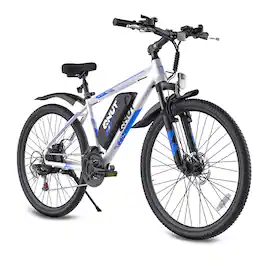 QNUT - VICTOR 2.0 PRO 26in Lightweight Electric Bike, Aluminum Frame, Commuter E-Bike with Disc Brakes - White