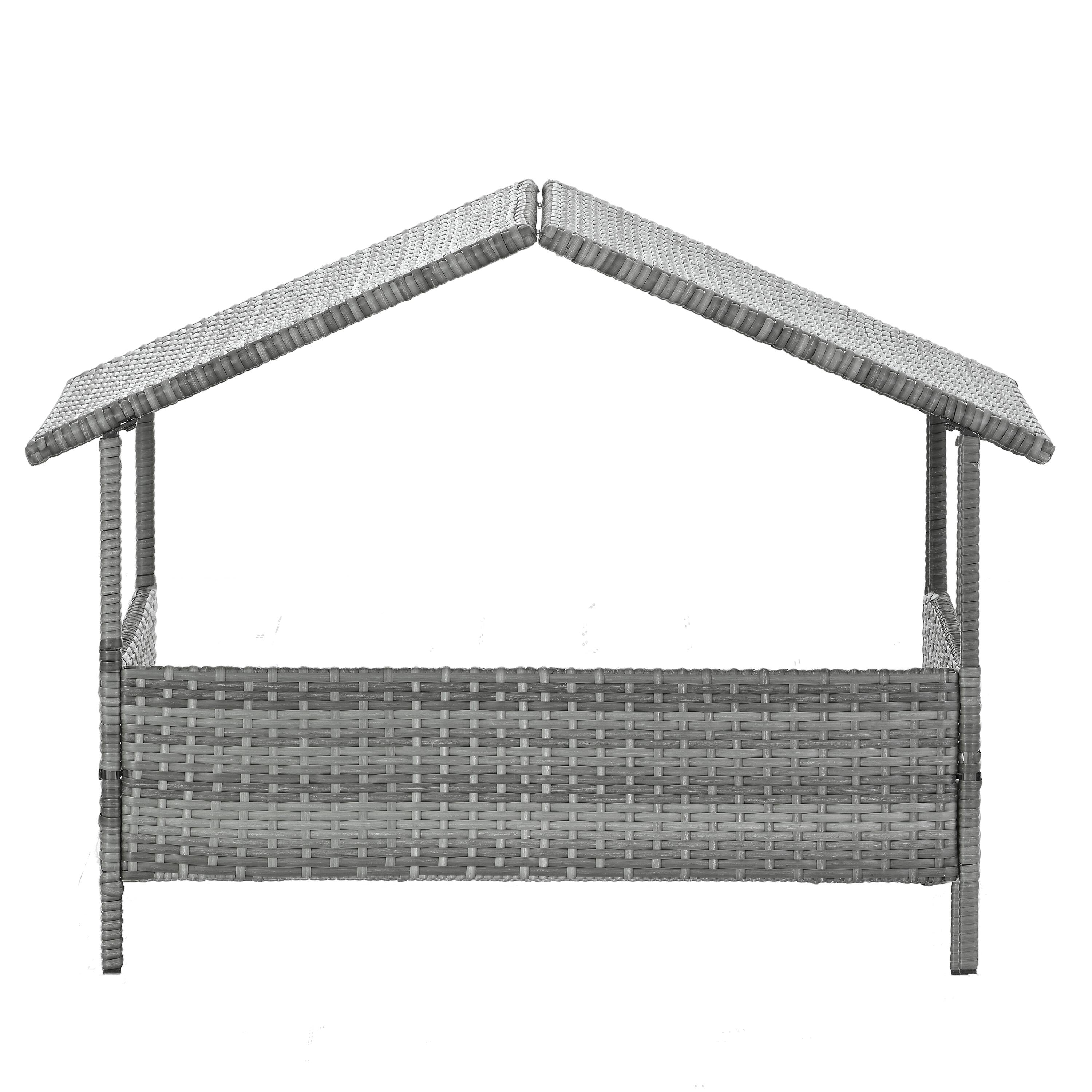 Alt View 4. APRILSOUL - Dog Bed Pet Bed  Pet Enclosures Pet Outdoor Furniture Pet Furniture Dog Bed With Canopy - Dark Gray.