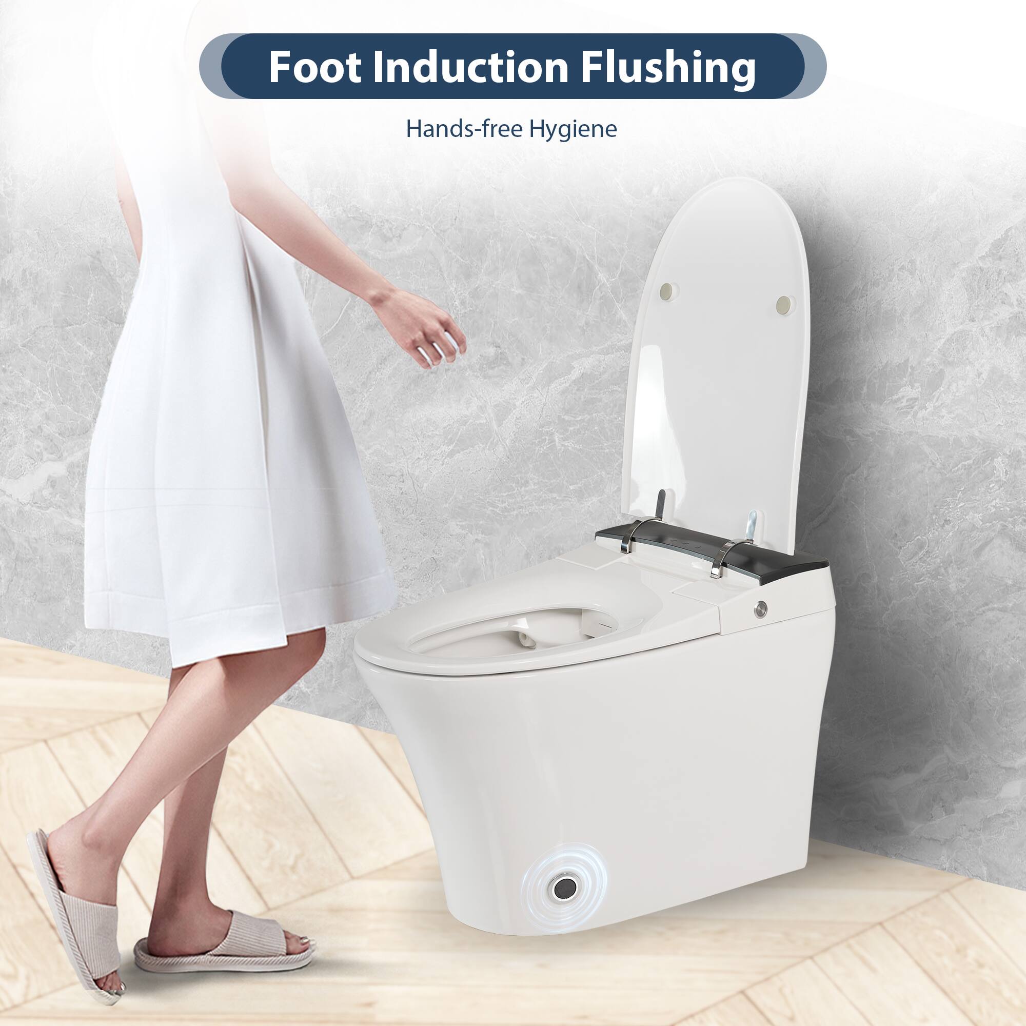Foot Induction Flushing  
Hands-free Hygiene