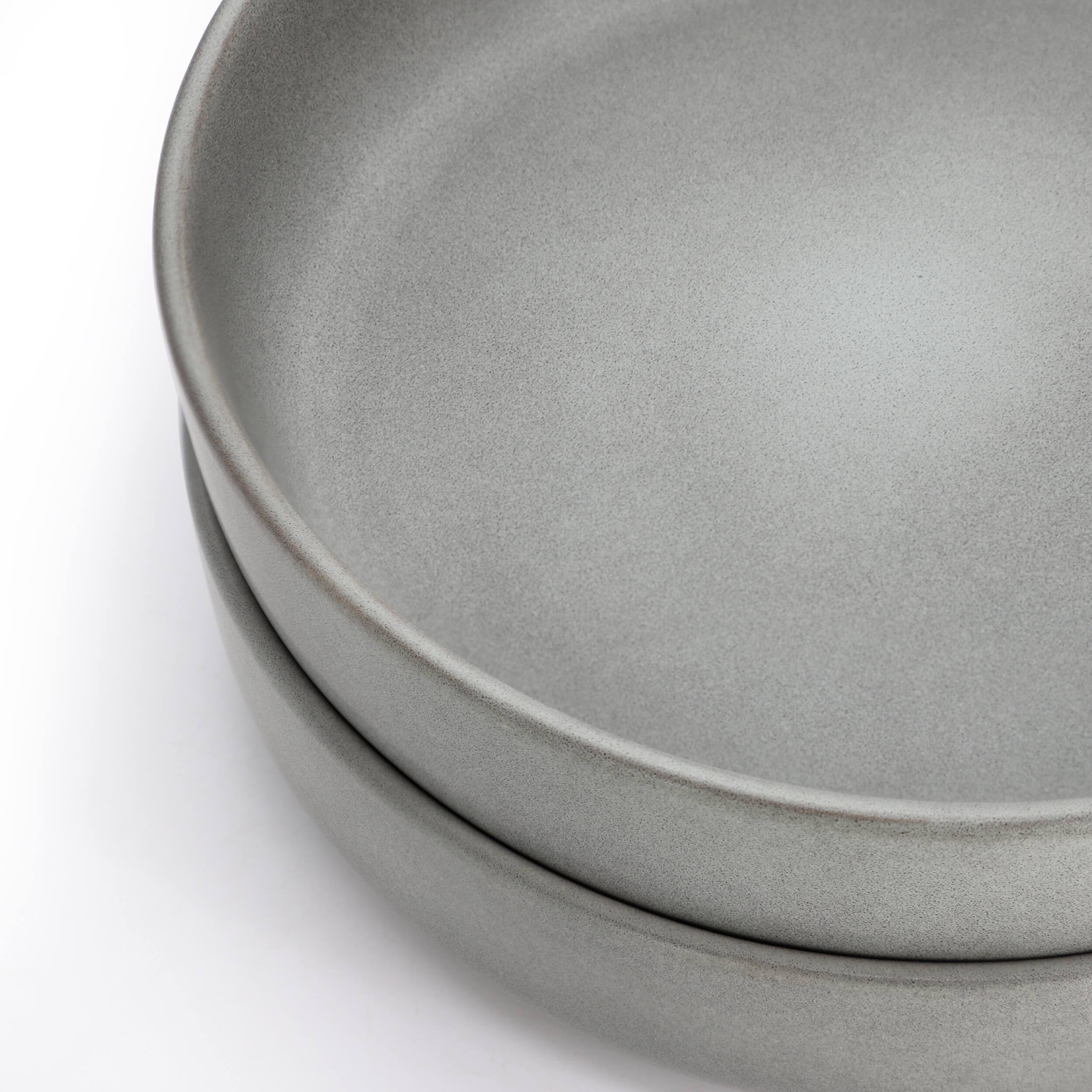 Alt View 2. Gibson - Soho Lounge Bryant Park 2 Piece 8 Inch Stoneware Dinner Bowl Set in Gray - Grey.