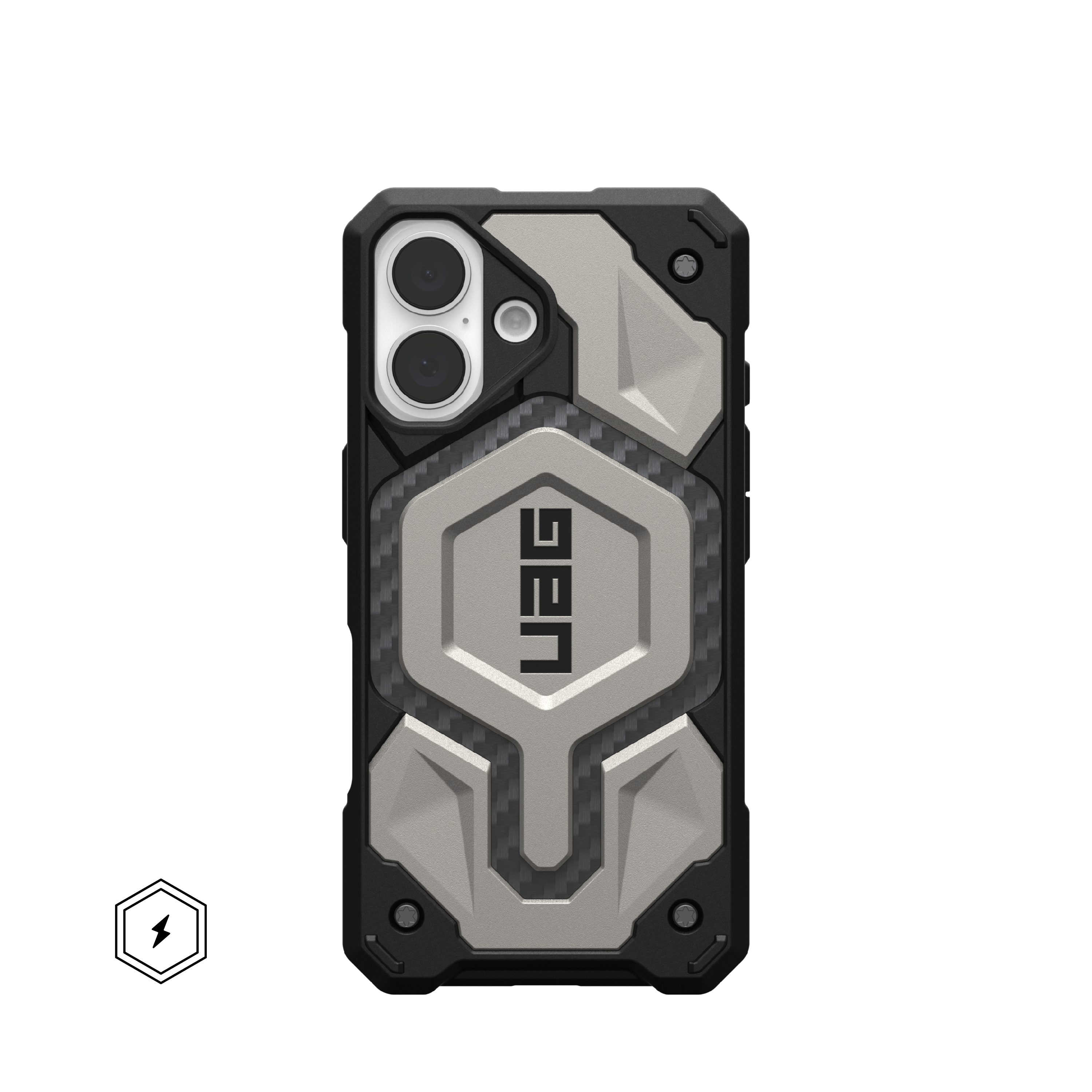 UAG - Monarch Pro Series Case with Magsafe for Apple iPhone 16 - Titanium - Front_Zoom