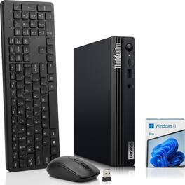 Lenovo - Refurbished Excellent - ThinkCentre M75q Tiny Gen 2 Desktop PC | AMD Ryzen3 | 16GB Ram | 1TB HDD | WiFi | Wireless KB & Mouse | Win11 - Black