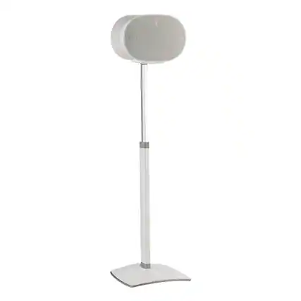 Front. Sanus - Sanus Height-Adjustable Speaker Stand for Sonos Era 300 - Each - White.