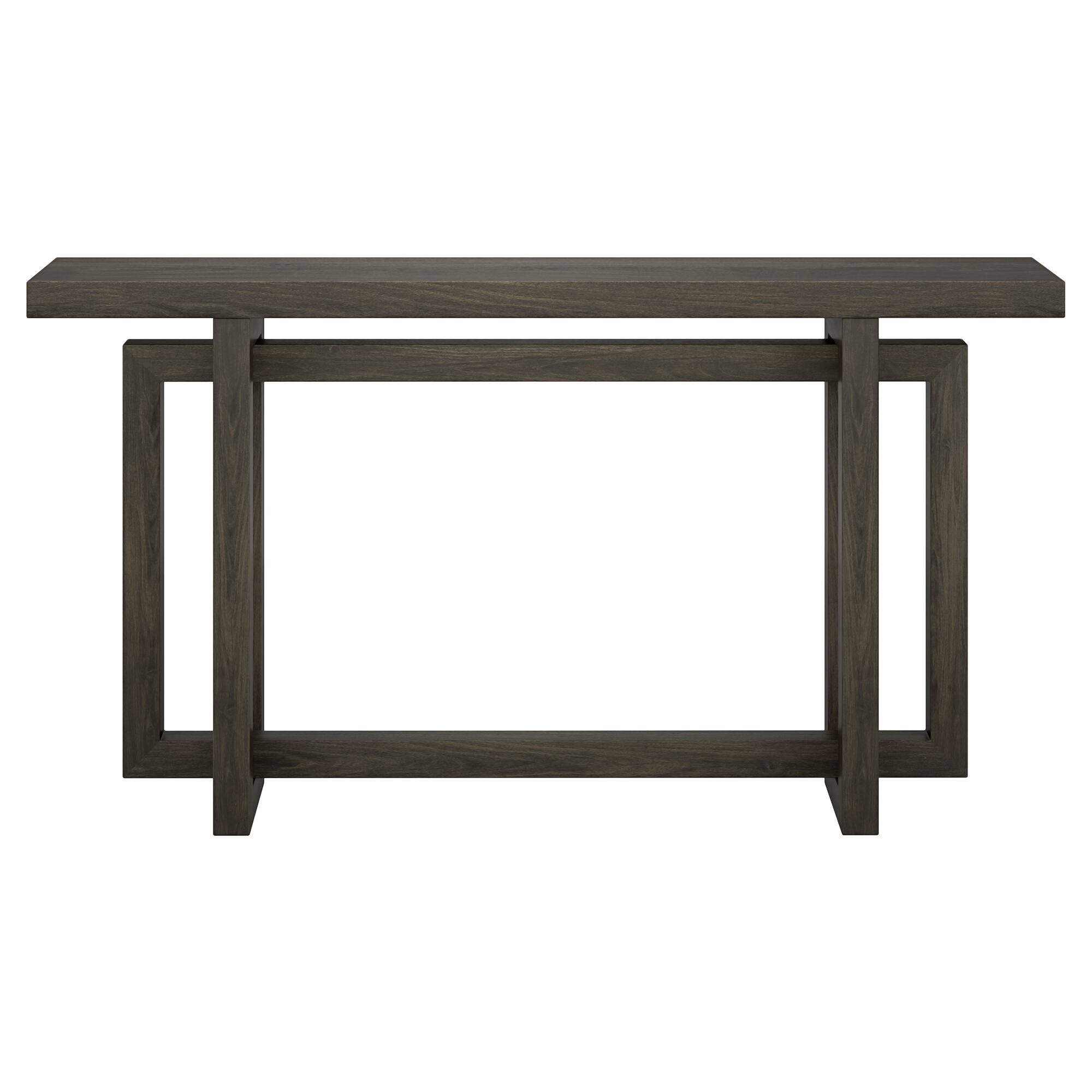 Angle. Hudson&Canal - Breslow 55" Wide Rectangular Console Table - Brown.