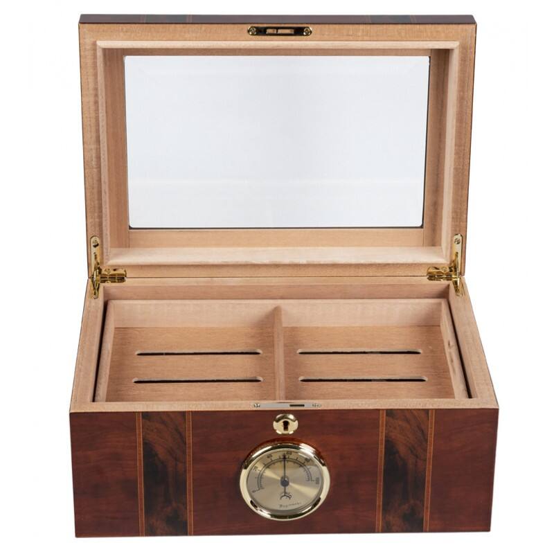 Left. Prestige - Presidential Cigar Humidor - High Gloss Finish.