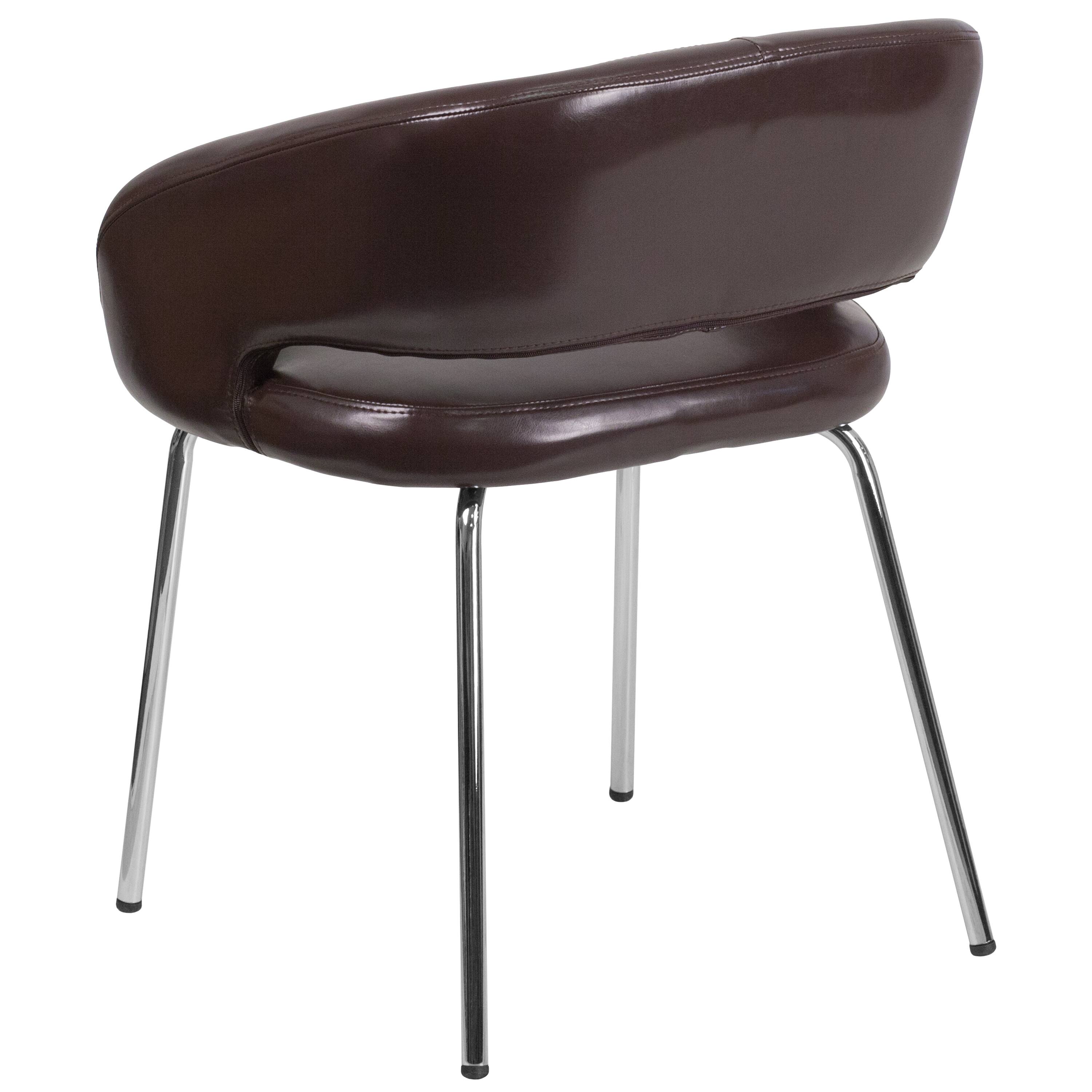Alt View 5. Emma + Oliver - Contemporary LeatherSoft Side Reception Chair - Brown.