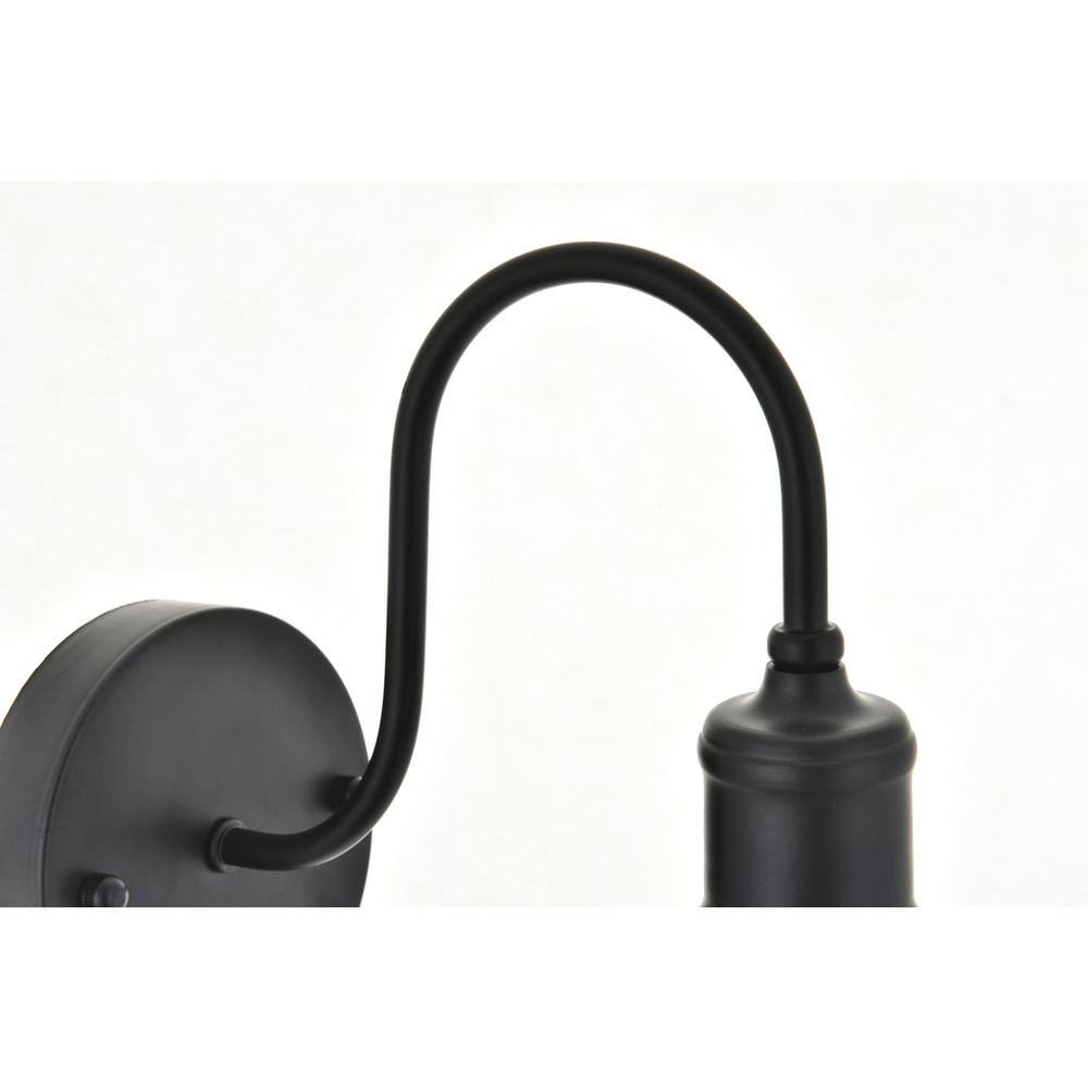 Alt View 1. Living District - Histoire 1 light black Wall Sconce - Black And Clear.