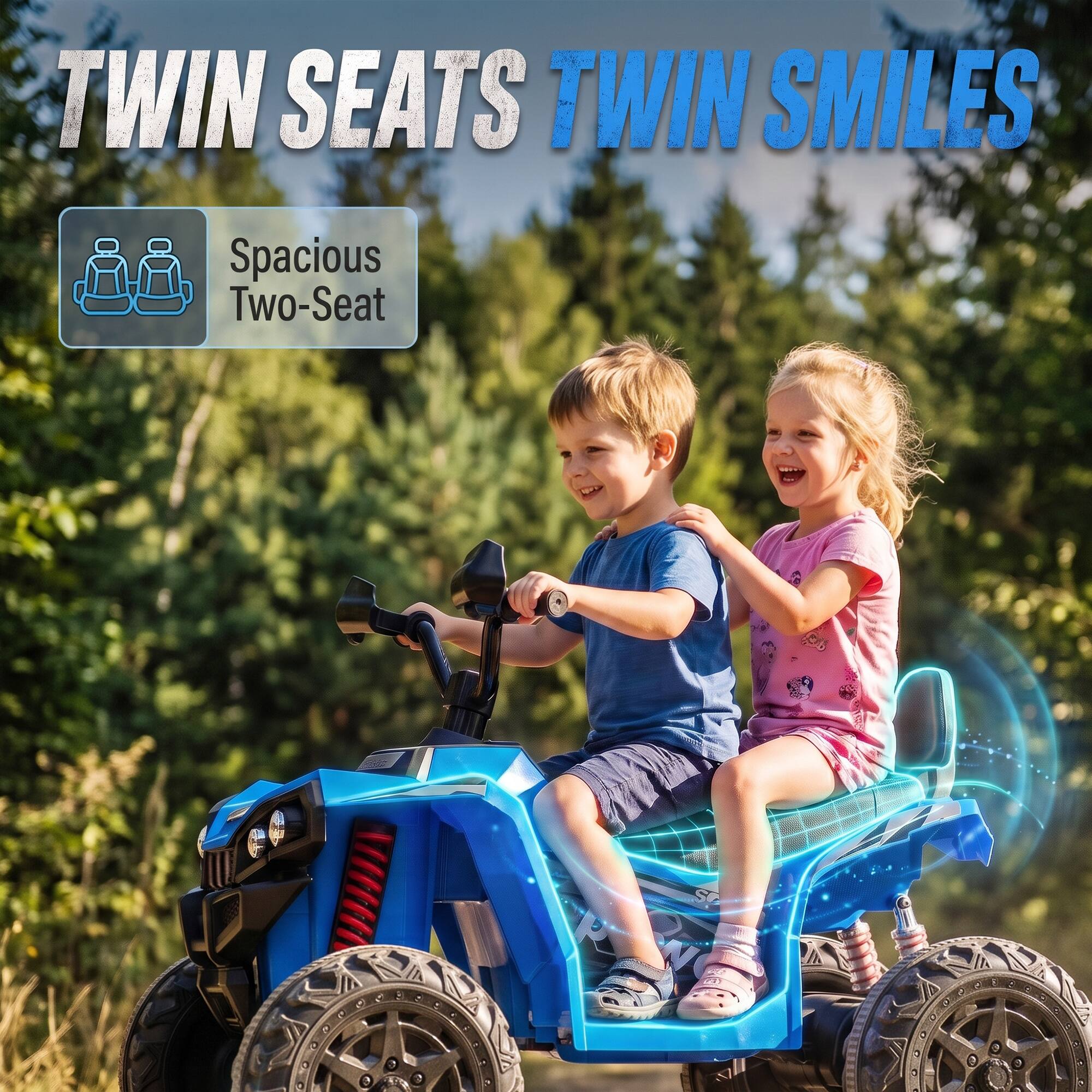 TWIN SEATS TWIN SMILES  
Spacious Two-Seat