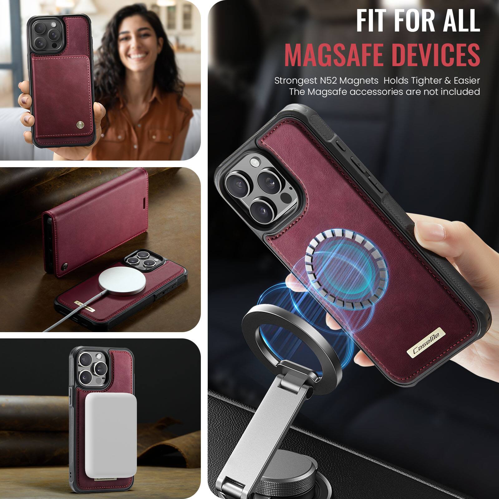 FIT FOR ALL MAGSAFE DEVICES

Strongest N52 Magnets Holds Tighter & Easier

The MagSafe accessories are not included