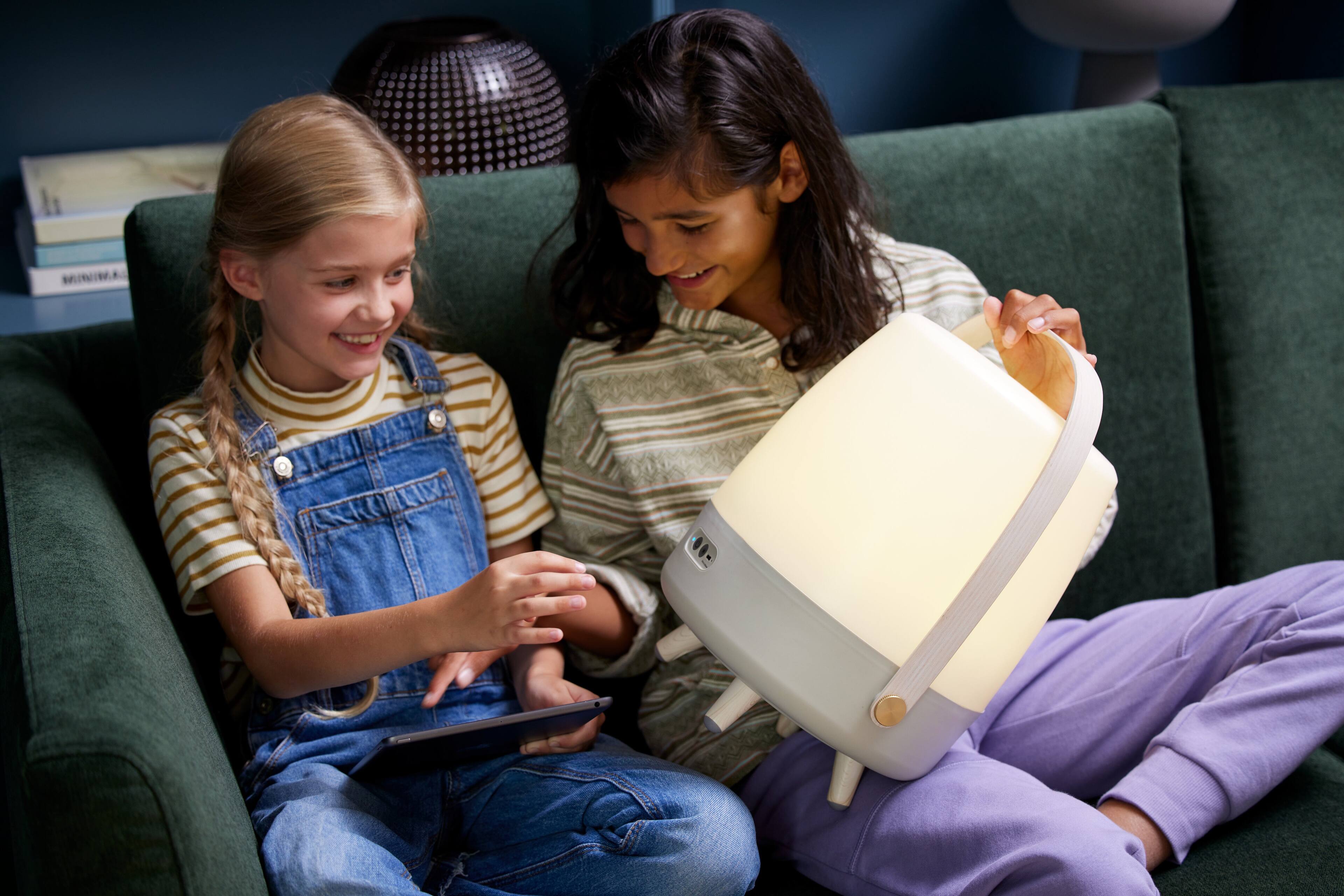 Alt View 1. Kooduu - Lite Up Play- Sand Lamp, Cordless rechargeable indoor/outdoor speaker Lamp, Sound by JBL.