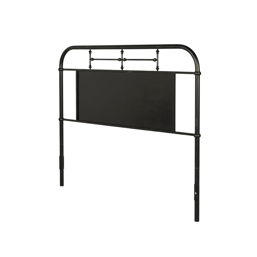 Front. Starlight Canyon Home - Distressed Metal Queen Metal Headboard with Vintage Design and Metal Tube Frame - Black.