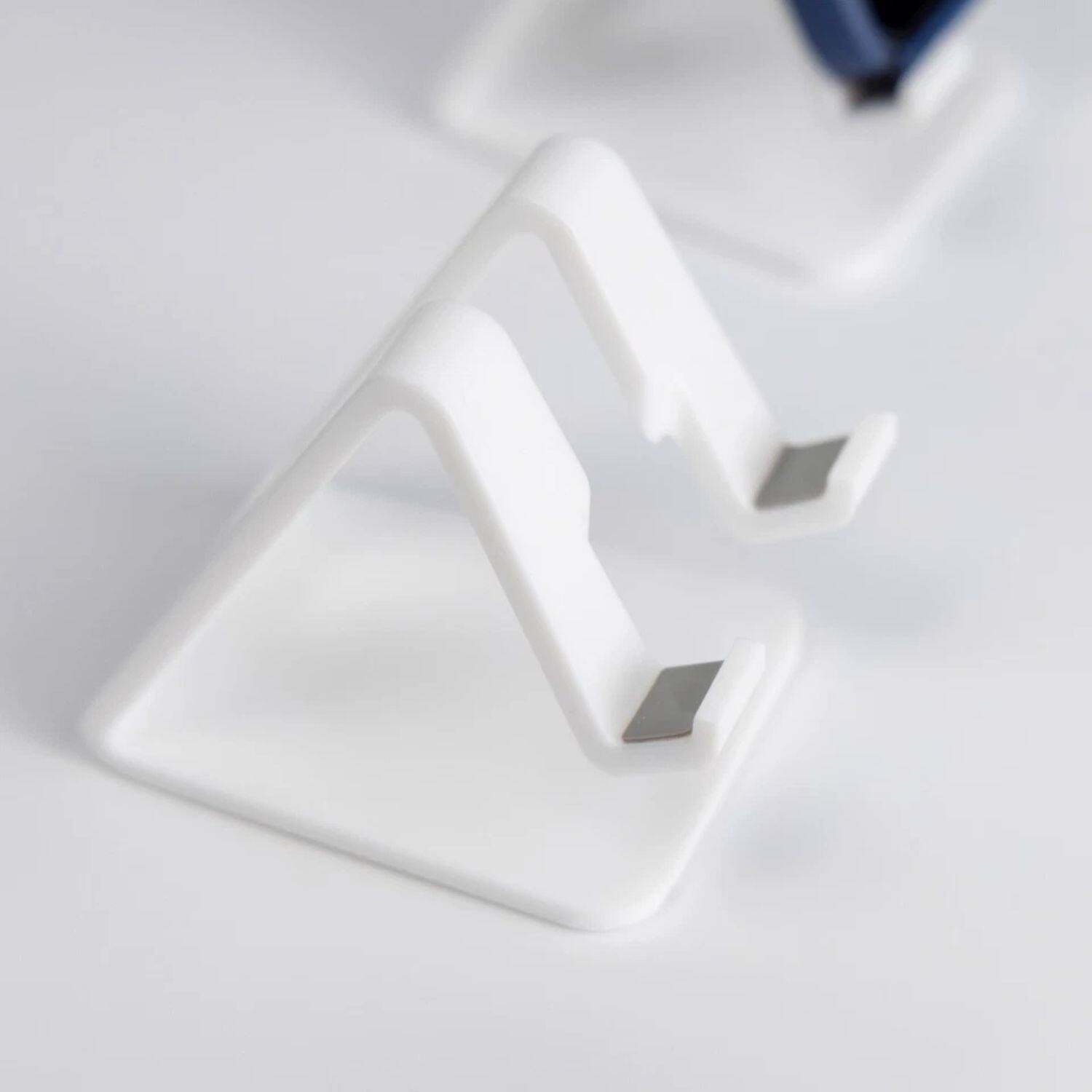 Left. Stock Preferred - Cell Phone Desktop Stand – Universal Smartphone Holder - White.