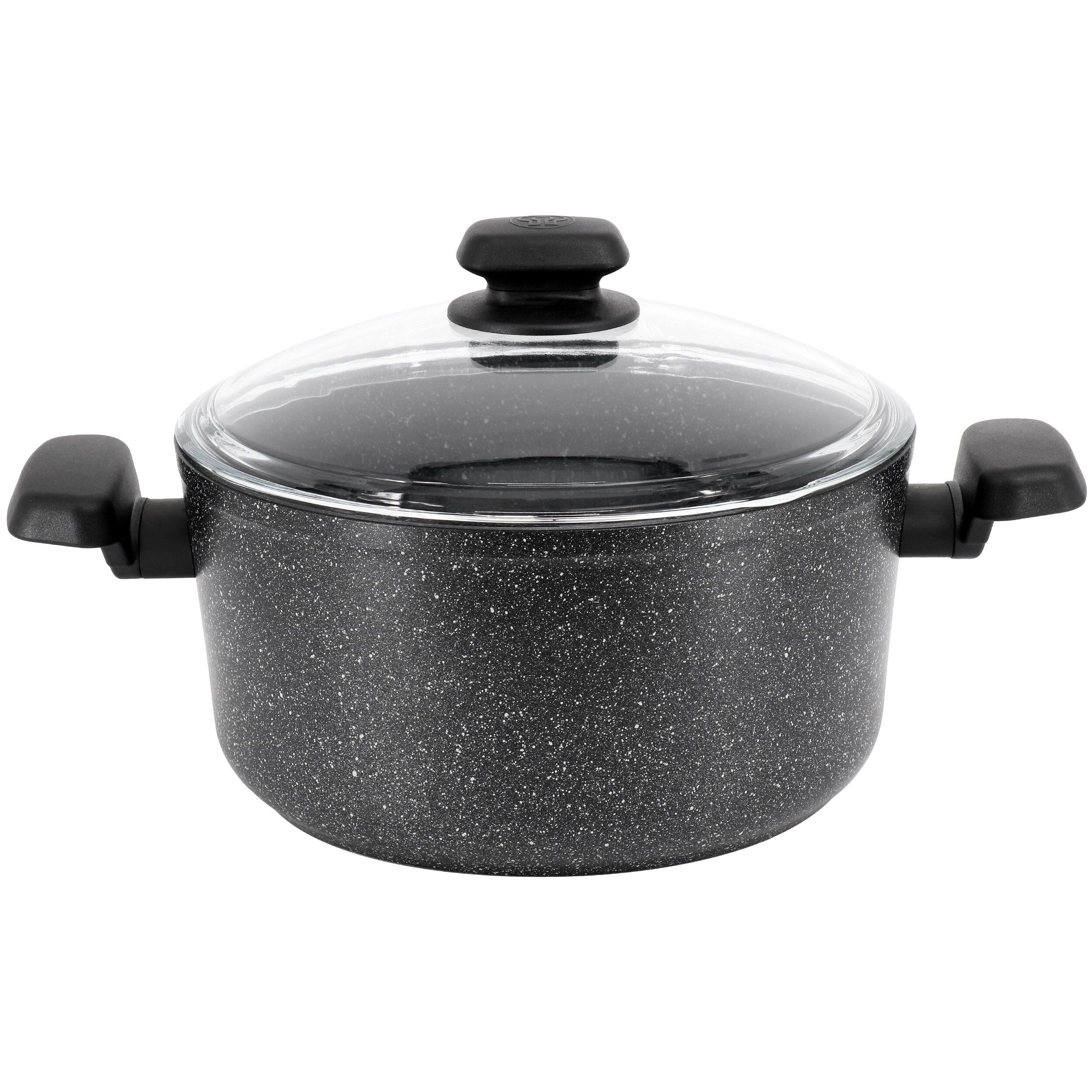 Alt View 1. Korkmaz - Korkmaz Ornella 7 Piece Non Stick Aluminum Cookware Set in Black - Black.
