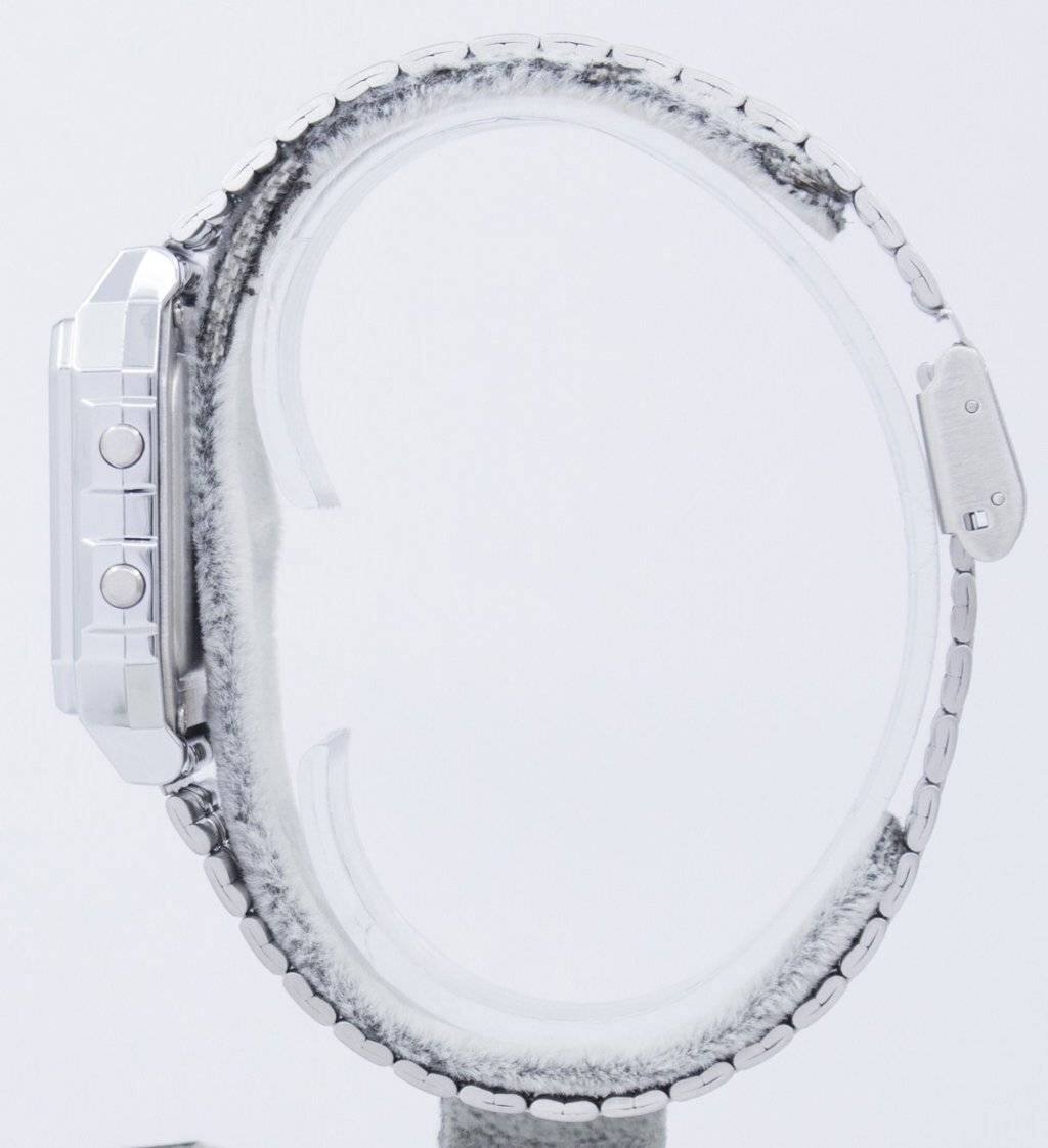 Left. Casio - Casio Digital Alarm World Time Backlight Timer Calendar A500WA7DF 30M Mens Watch - Gray.