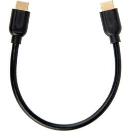 Rocstor - Premium 1ft High Speed HDMI (M/M) Cable with Ethernet - Cable Length: 1ft - HDMI for Audio/Video Device - 1.28 - Black