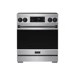 Gordon Ramsay Series by Thor Kitchen 4.8 Cu. Ft Freestanding Induction Range with Black Hardware - Stainless Steel