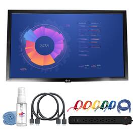 LG - SM3G-B 22" Full HD Commercial Monitor + Surge Protector + HDMI Cable + Cable Tie + More