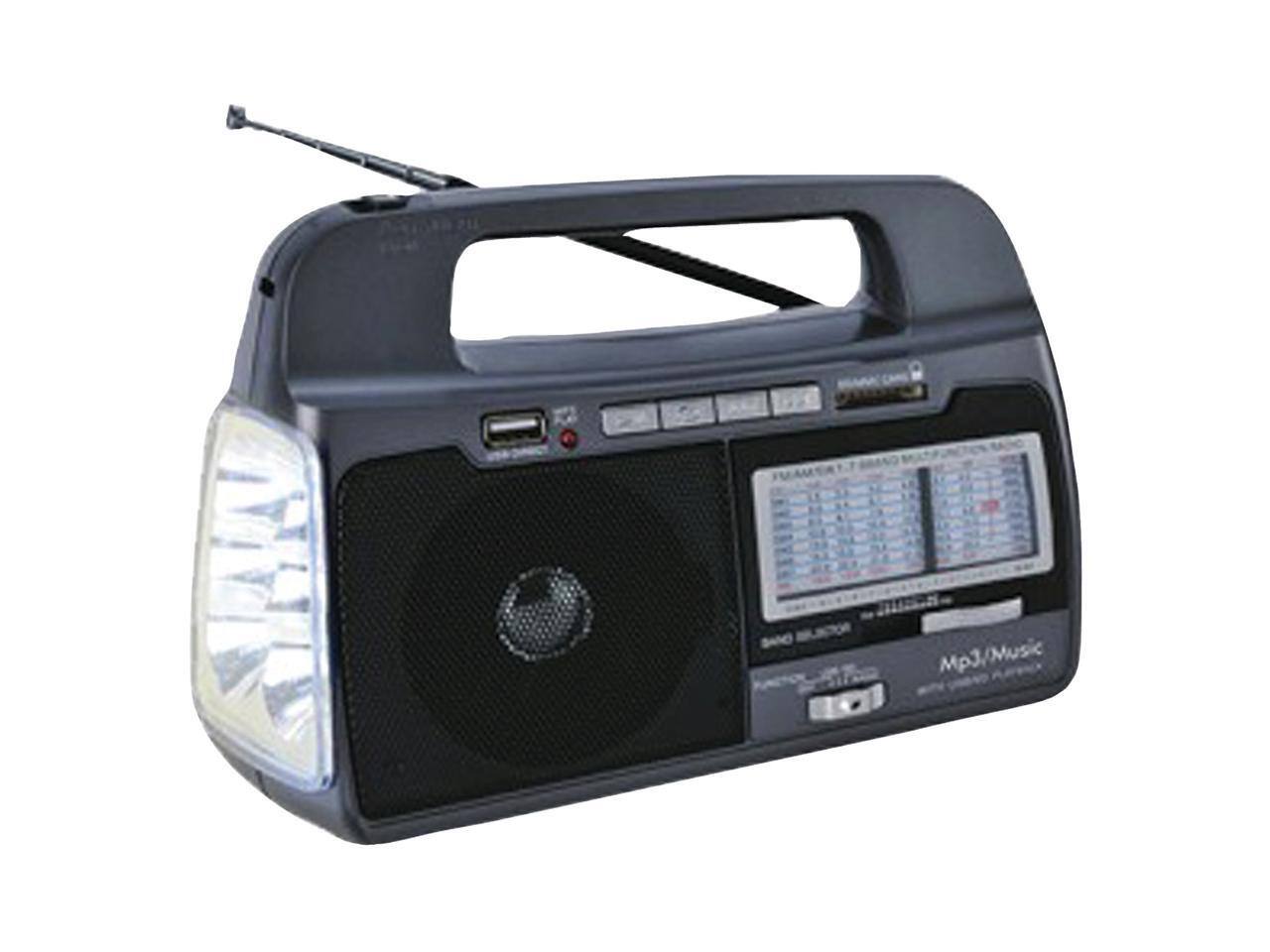 Alt View 1. Supersonic - 9-Band AM/FM/SW 1–7 Portable Radio - Black.