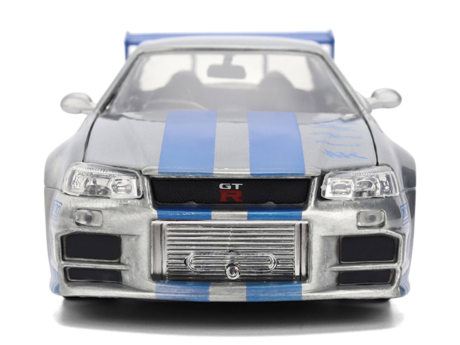 Alt View 5. Jada - Brian's Nissan Skyline GT-R (R34) RHD Brush Finish "2 Fast 2 Furious" 2003 1/24 25 Years of Fast & Furious Anniv by Jada.