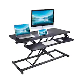 Rocelco - 43" Height Adjustable Standing Desk Converter - Black