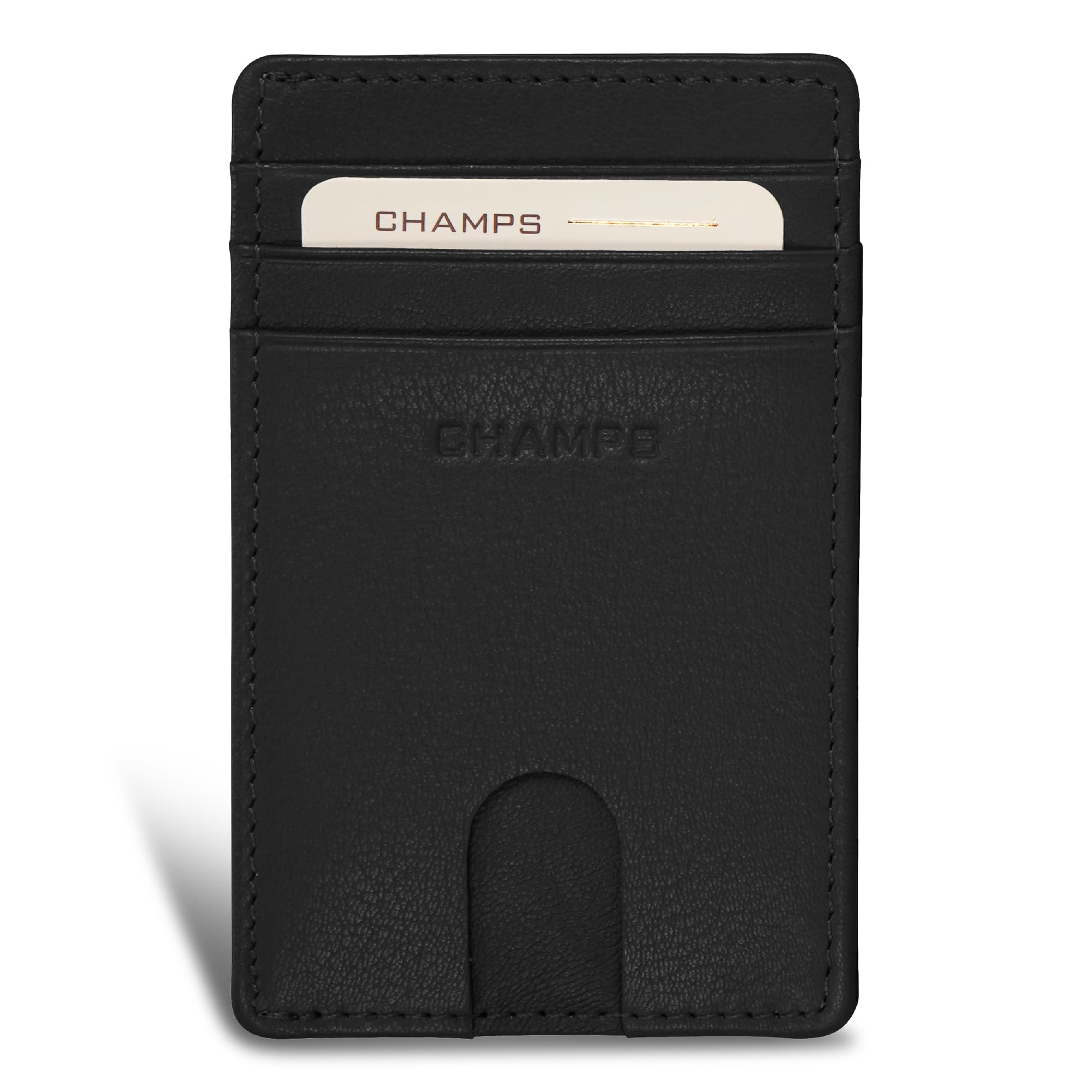 Champs - Onyx Collection Leather Access Card Case - Black