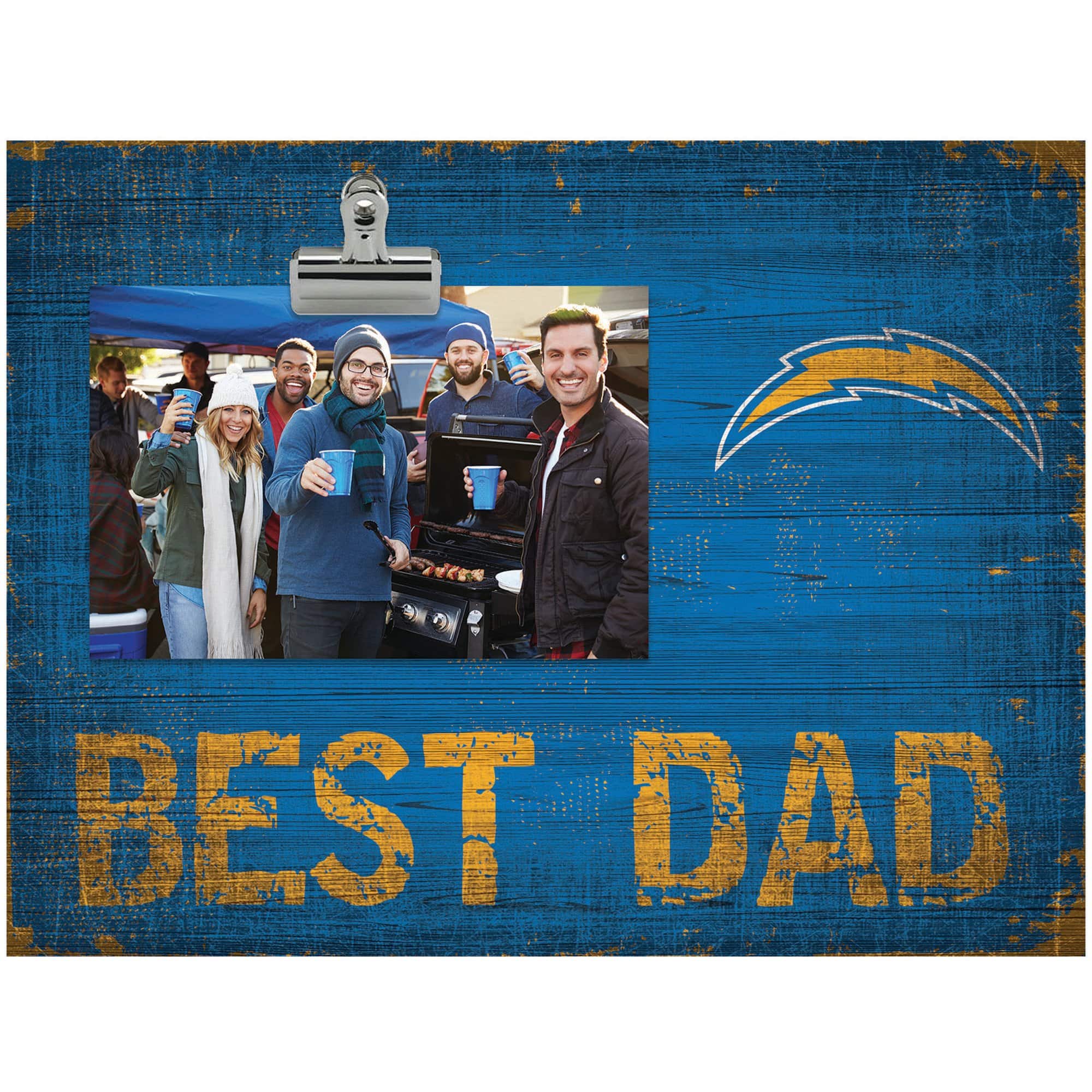 Fan Creations - Los Angeles Chargers 8'' x 10.5'' Best Dad Clip Frame - Multicolor price history on PriceWatchPro