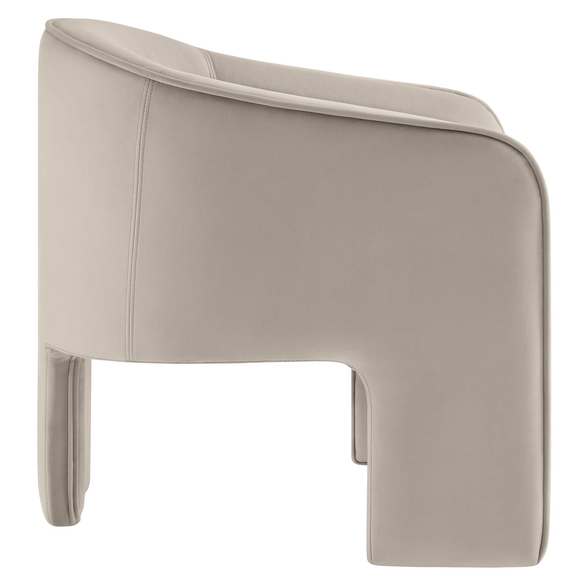 Back. Modway - Greer Performance Velvet Upholstered Accent Armchair by Modway - White.