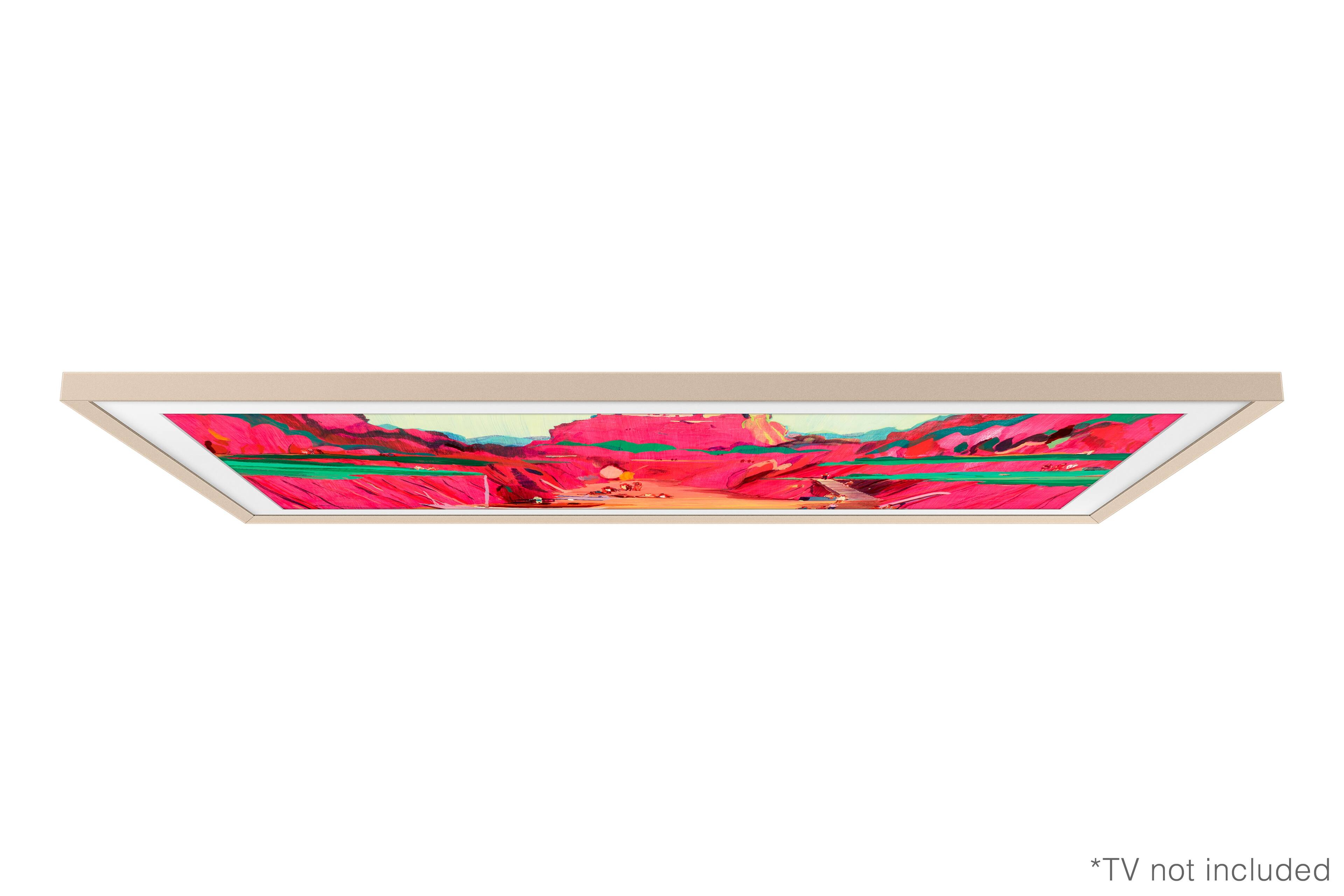 The text on the image reads "TV not included."