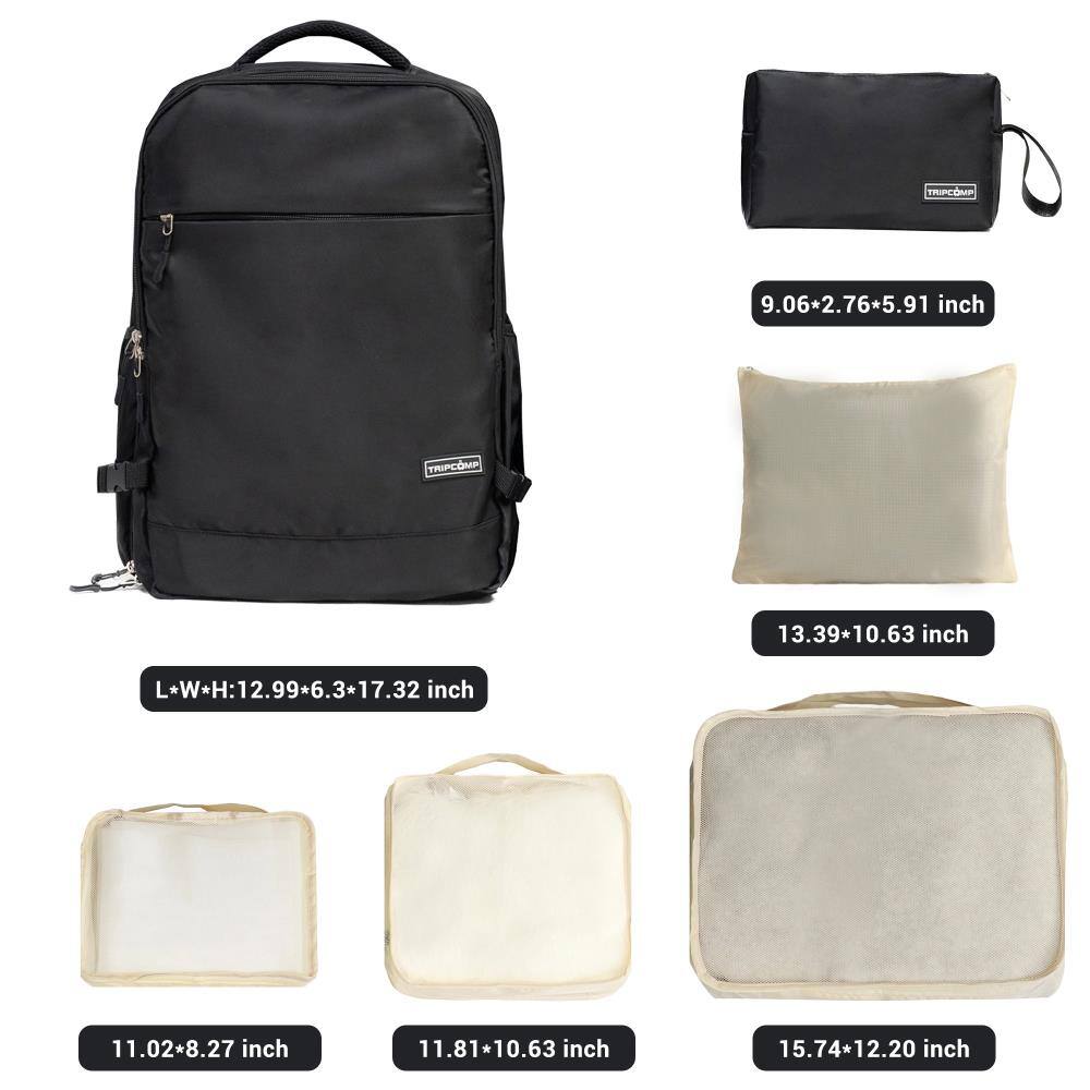 - Backpack: L*W*H: 12.99*6.3*17.32 inch
- Small Pouch: 9.06*2.76*5.91 inch
- Medium Pouch: 13.39*10.63 inch
- Small Bag: 11.02*8.27 inch
- Medium Bag: 11.81*10.63 inch
- Large Bag: 15.74*12.20 inch