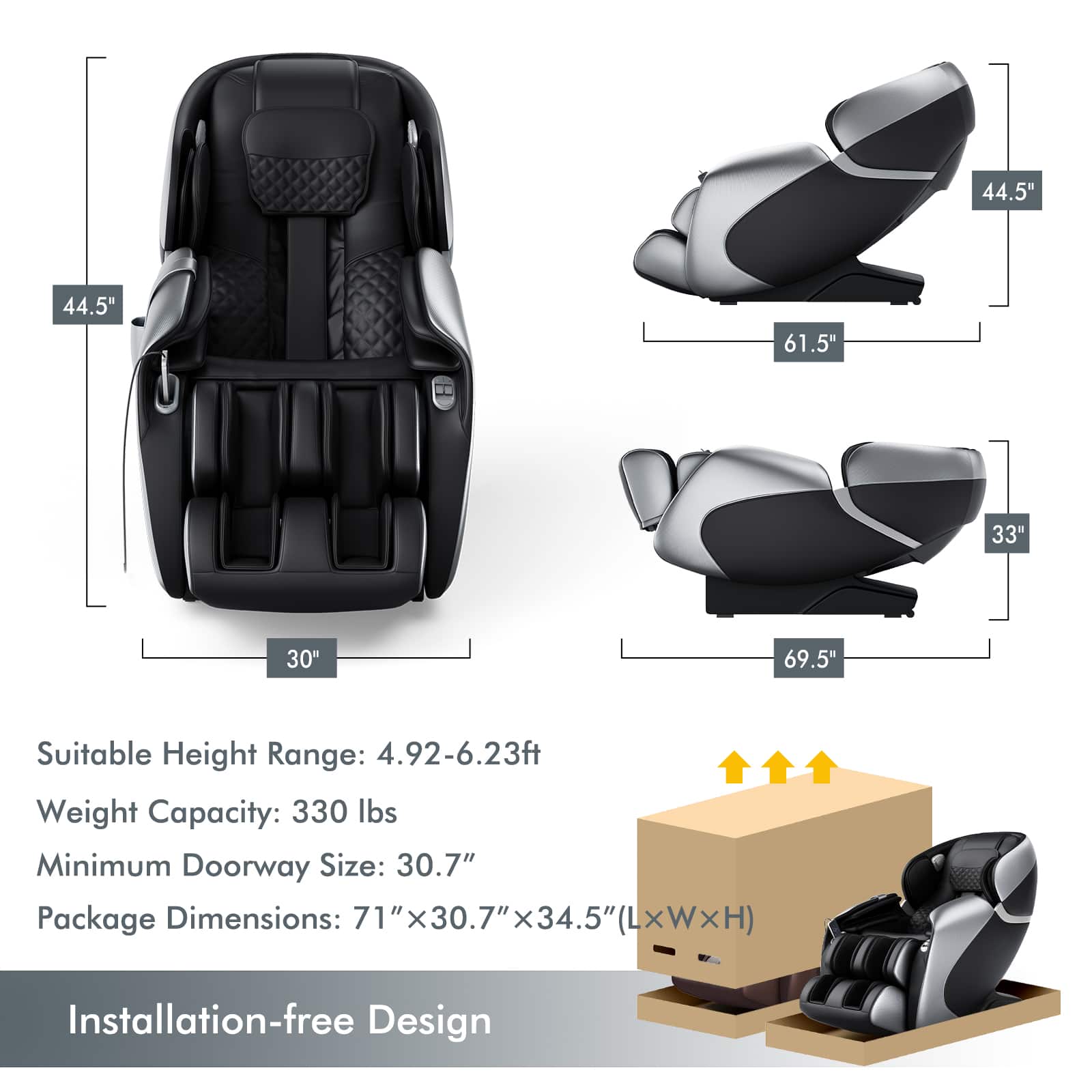 STYLE 【SHIATSU】 FitRx Shiatsu Pro Shiatsu Back and Neck Massager, Cordless Heated