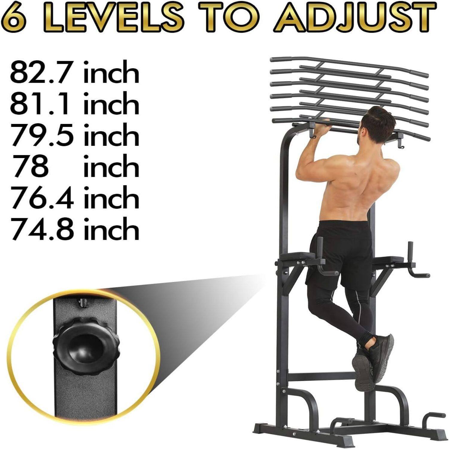 6 LEVELS TO ADJUST

82.7 inch  
81.1 inch  
79.5 inch  
78 inch  
76.4 inch  
74.8 inch