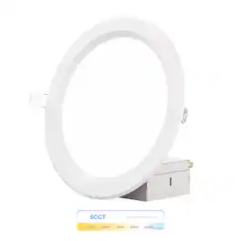 Infibrite - 6 In. Ultra-Thin Recessed LED Downlight 12W 1050LM 5CCT Selectable Wet Rated, Triac Dimmable 6-Pack - White