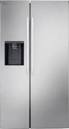 LG - 26.6 Cu. Ft. Side-by-Side Smart Refrigerator with External Ice and Water - Stainless Steel