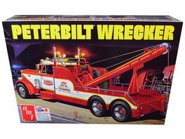 Skill 3 Model Kit Peterbilt Wrecker Tow Truck 1/25 Scale Model by AMT - Red