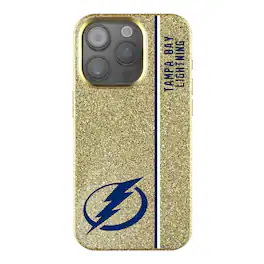 Keyscaper - NHL - Tampa Bay Lightning Sidebar Bling iPhone Case - 14 - Gold