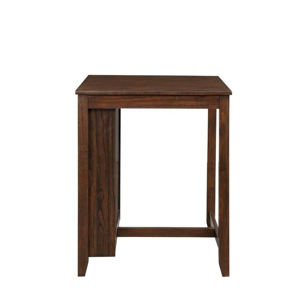 Alt View 9. FurniFact - Solid Wood Small Dining Table for 2 – Compact Table and Chairs Set - Cherry.