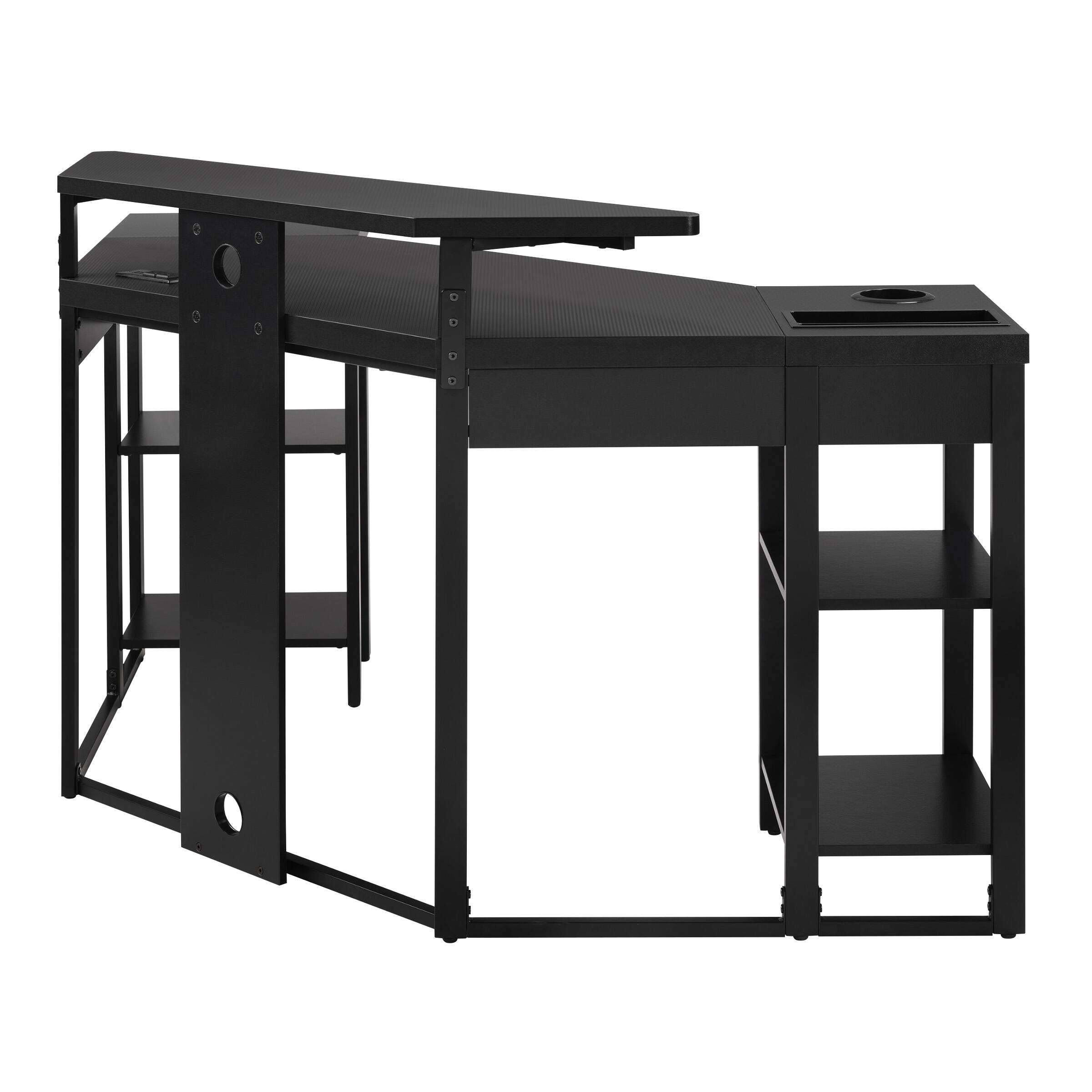 Back. OSP Home Furnishings - Adaptor Corner Desk - Black.