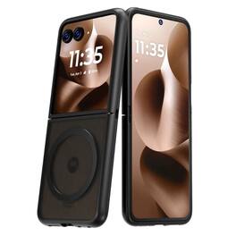 RomeTech - Hybrid Case with TPU Border for Motorola Razr+ (2025) - Black