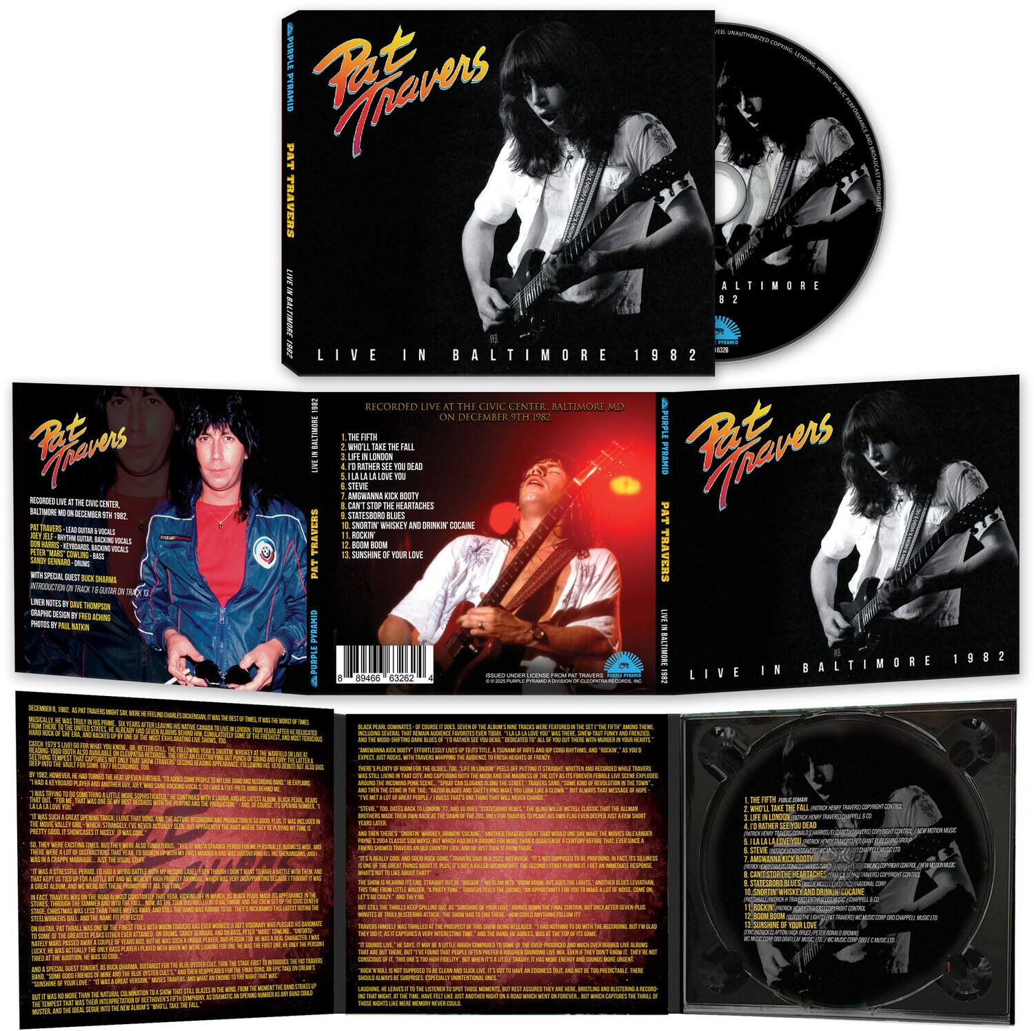 Pat Travers - LIVE IN BALTIMORE 1982   - COMPACT DISCS [CD] price history on PriceWatchPro