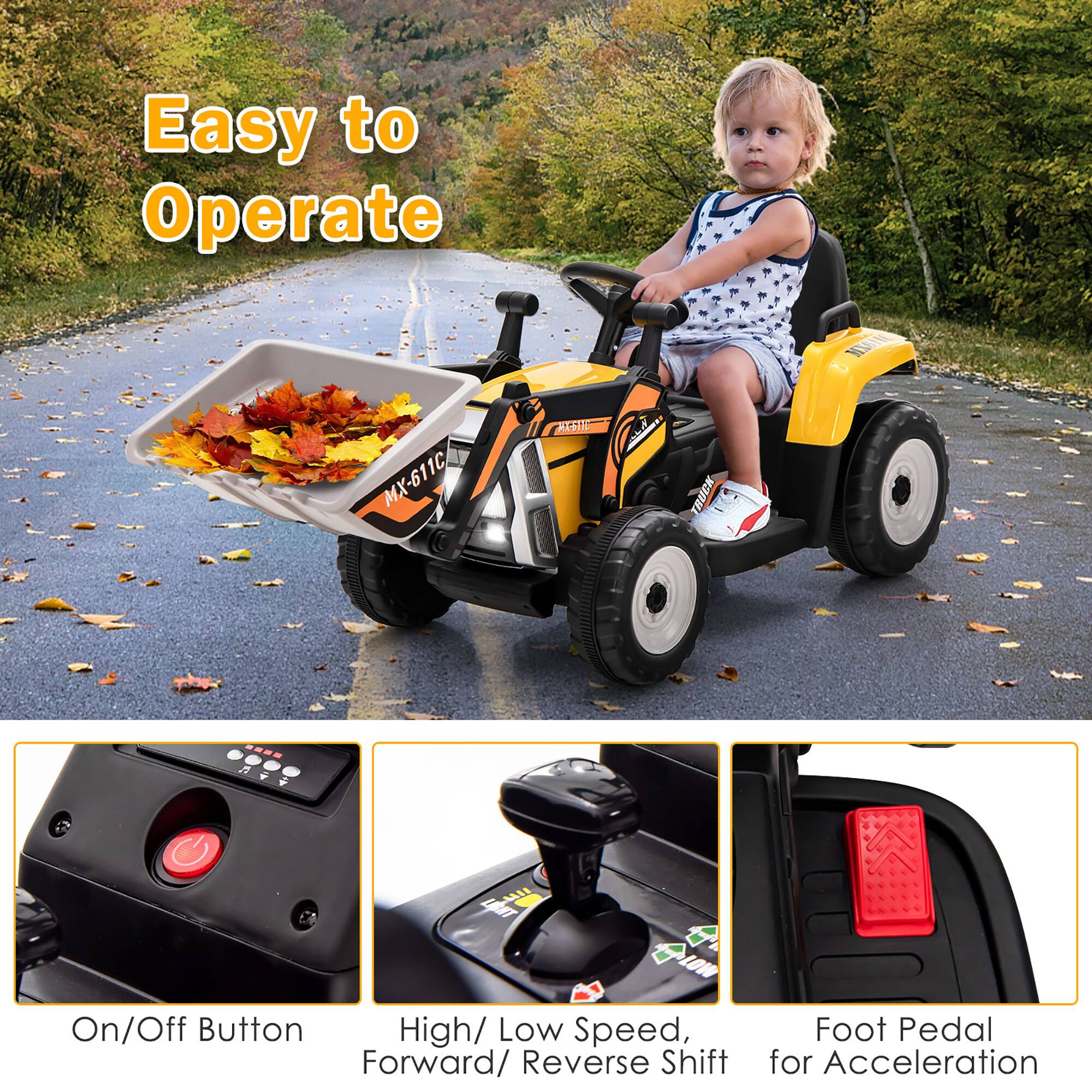 Easy to Operate

MX-611C MITIK RUCK

On/Off Button

High/Low Speed, Forward/Reverse Shift

Foot Pedal for Acceleration