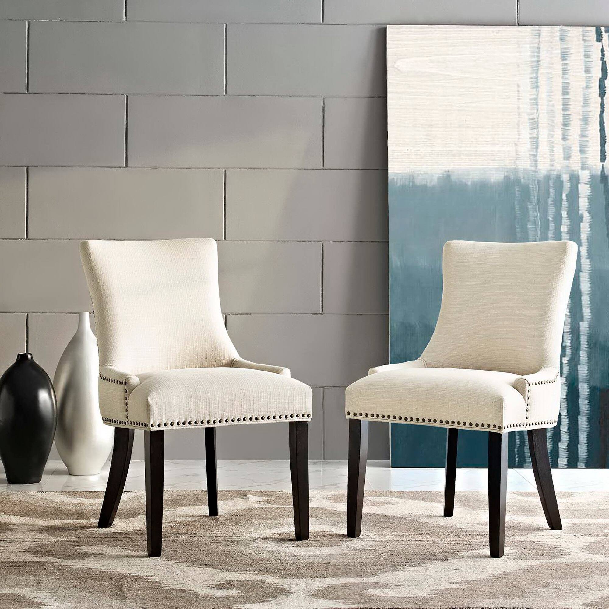 Alt View 1. Modway - Marquis Fabric Dining Side Chair Set of 2 by Modway - Brown.