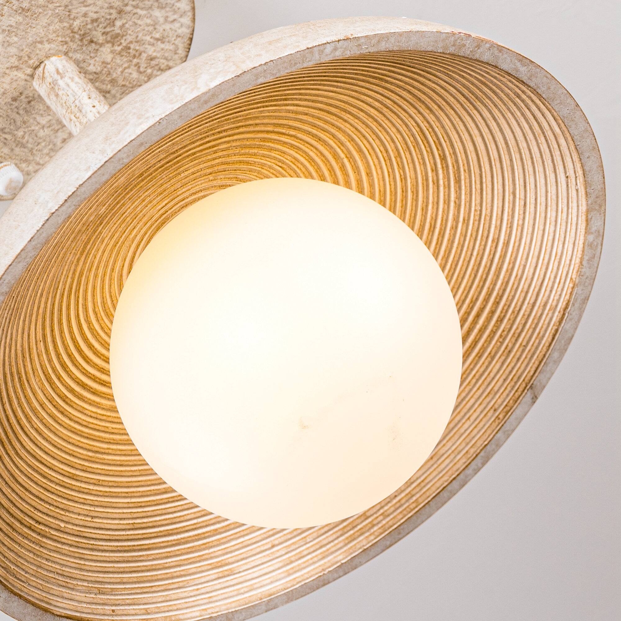 Alt View 7. Parrot Uncle - 10.6 in. 1-Light Antique White Bowl Semi-Flush Mount Ceiling Light - Antique White.