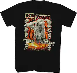 PopMarket - Rob Zombie - Rob Zombie - Born To Go Insane T-Shirt - XL Black TS0100RBZA4 - APPAREL - Multicolor
