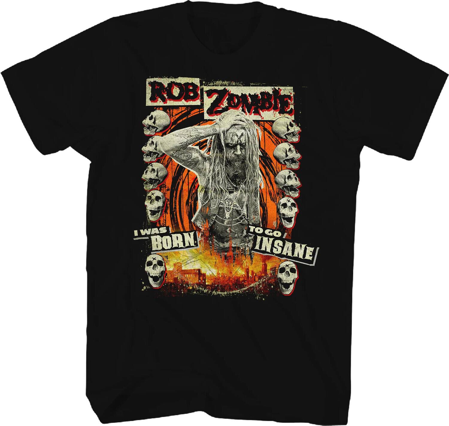PopMarket - Rob Zombie - Rob Zombie - Born To Go Insane T-Shirt - XL Black TS0100RBZA4 - APPAREL - Multicolor