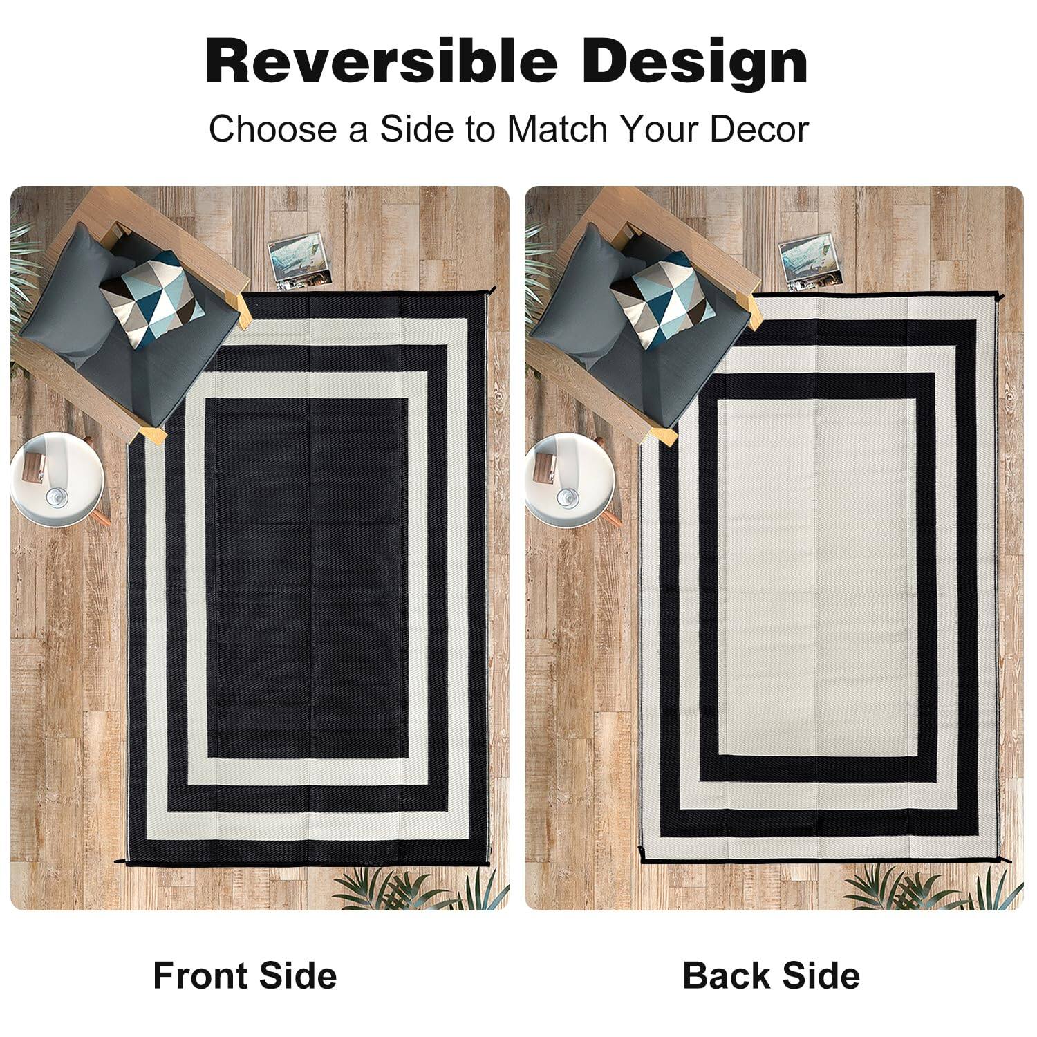 Reversible Design  
Choose a Side to Match Your Decor  

Front Side  
Back Side