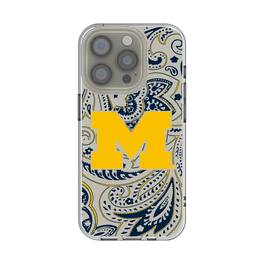 Keyscaper - NCAA - Michigan Wolverines Paisley iPhone Clear Case - 14 Pro - Multicolor